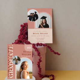 アーチスタイリッシュフォト卒業パーティー招待状 招待状