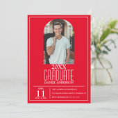 アーチスタイリッシュフォト卒業招待状 招待状 (スタンド正面)