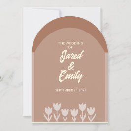 アーチスタイルのQRコード結婚式招待状 招待状