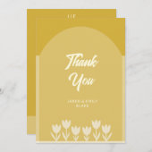 アーチスタイル結婚ズフラットサンキューカード サンキューカード (正面/裏面)