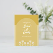 アーチスタイルQRコード結婚式招待状 ポストカード (スタンド正面)