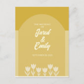 アーチスタイルQRコード結婚式招待状 ポストカード (正面)