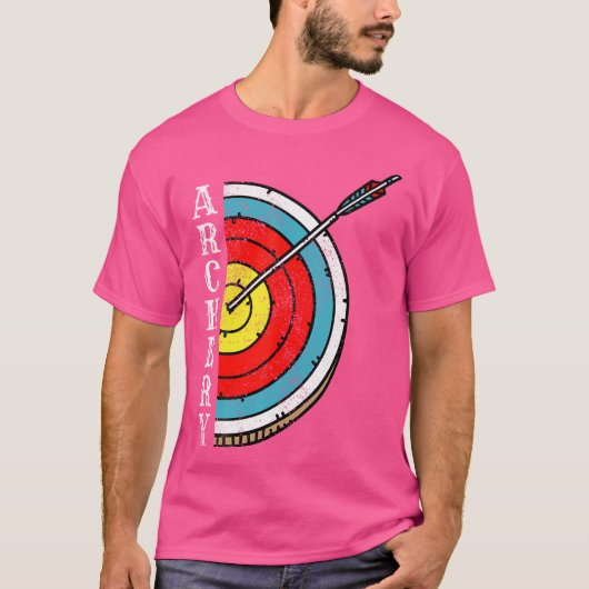 アーチスポーツ射手弓矢と弓 Tシャツ (正面)