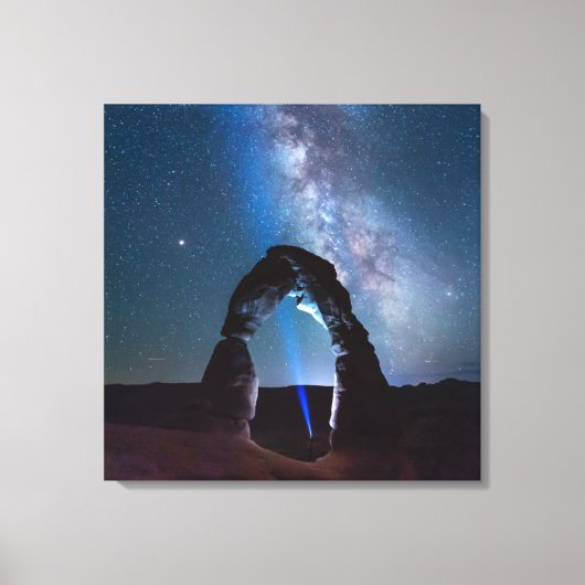 アーチス国立公園の夜MOAB キャンバスプリント (正面)