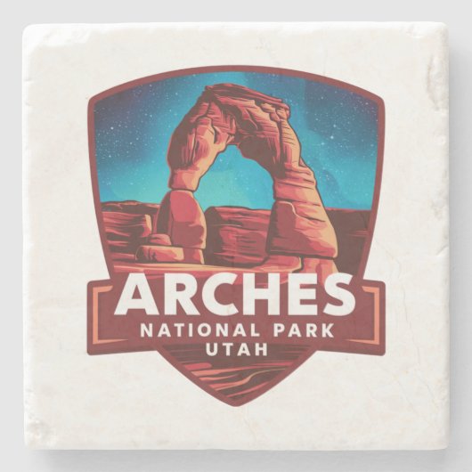 アーチス国立公園の魔法の夜 ストーンコースター (正面)