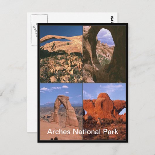 アーチス国立公園サンドストーンの海賊写真コラージュ ポストカード (正面/裏面)