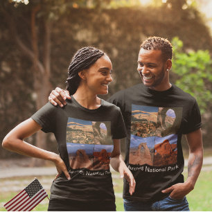 アーチス国立公園サンドストーンの海賊写真コラージュ Tシャツ