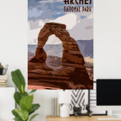 アーチス国立公園ヴィンテージポスター ポスター (ホームオフィス)