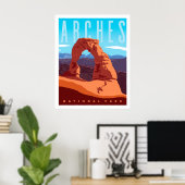 アーチス国立公園旅行ポスタープリント ポスター (ホームオフィス)