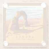 アーチス国立公園 | Utah ガラスコースター (裏面)