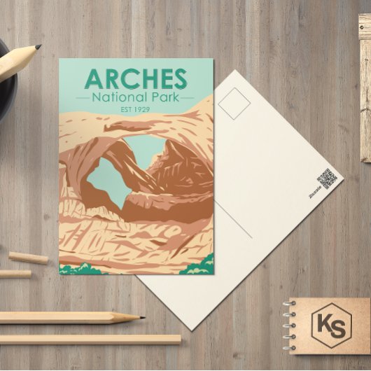 アーチズナショナルパークダブルアーチポストカード ポストカード