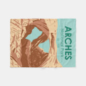 アーチズナショナルパークダブルアーチ フリースブランケット (正面(横))