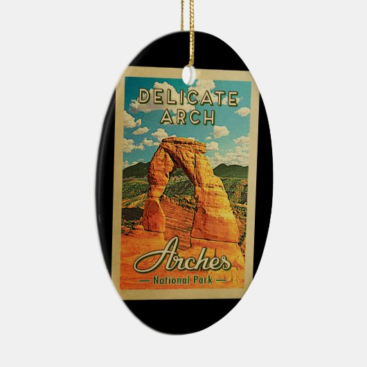 アーチズナショナルパークデリケートアーチヴィンテージ セラミックオーナメント (右)