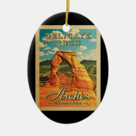 アーチズナショナルパークデリケートアーチヴィンテージ セラミックオーナメント