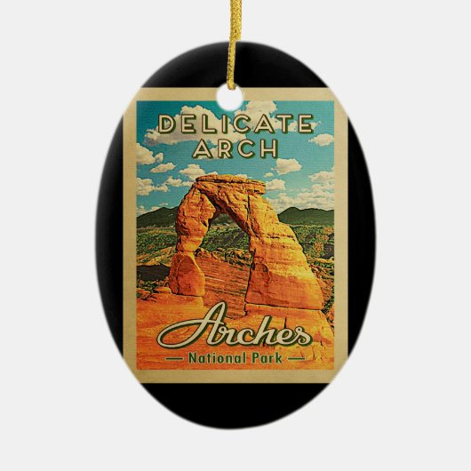 アーチズナショナルパークデリケートアーチヴィンテージ セラミックオーナメント (正面)