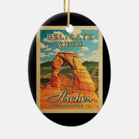 アーチズナショナルパークデリケートアーチヴィンテージ セラミックオーナメント (裏面)