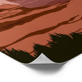 アーチズナショナルパークデリケートアーチヴィンテージ ポスター (角)