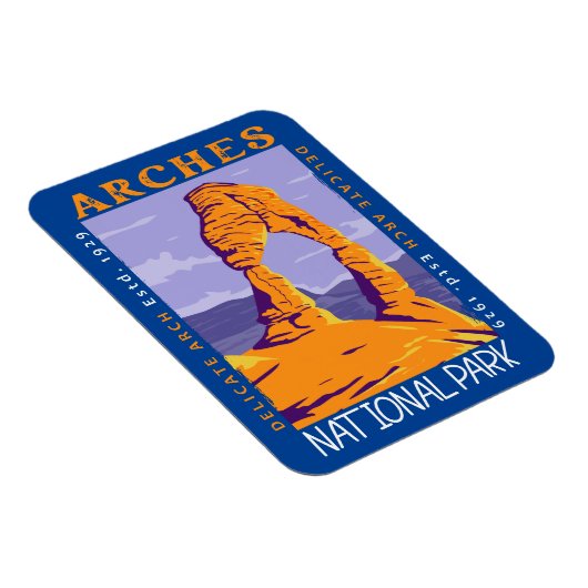 アーチズナショナルパークデリケートアーチヴィンテージ マグネット (右側)
