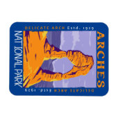 アーチズナショナルパークデリケートアーチヴィンテージ マグネット (横)