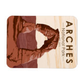 アーチズナショナルパークデリケートアーチヴィンテージ マグネット (横)