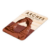 アーチズナショナルパークデリケートアーチヴィンテージ マグネット (左側)