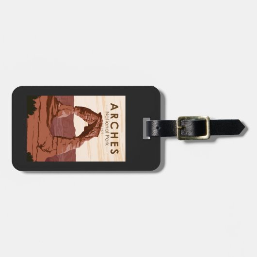 アーチズナショナルパークデリケートアーチヴィンテージ ラゲッジタグ (正面横)