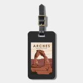 アーチズナショナルパークデリケートアーチヴィンテージ ラゲッジタグ (正面縦)
