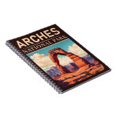 アーチズナショナルパークモアブユタデリケートアーチ ノートブック (右側)