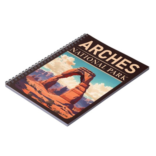 アーチズナショナルパークモアブユタデリケートアーチ ノートブック (左側)