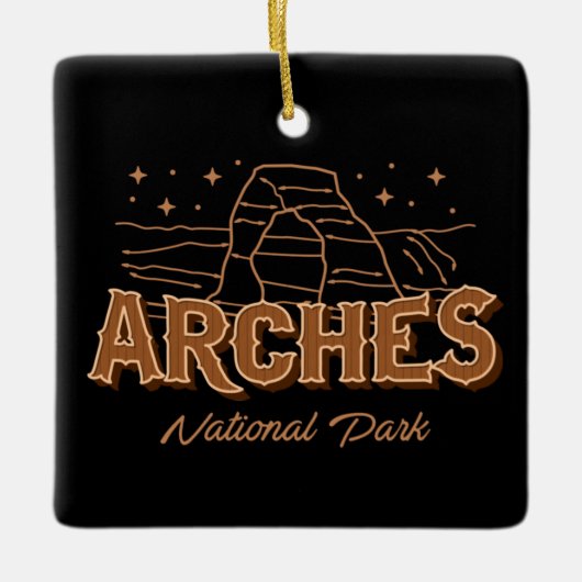 アーチズナショナルパークユタコレクターホリデー セラミックオーナメント (正面)