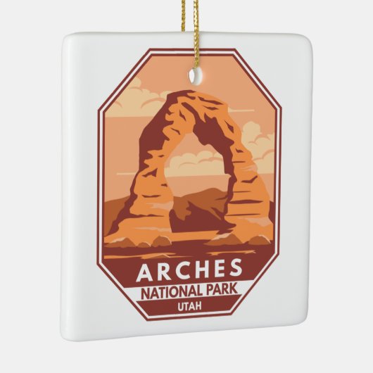 アーチズナショナルパークユタデリケートアーチアートレトロ セラミックオーナメント (右)