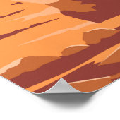 アーチズナショナルパークユタデリケートアーチアートレトロ ポスター (角)