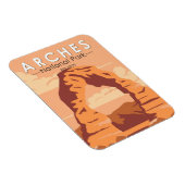 アーチズナショナルパークユタデリケートアーチアートレトロ マグネット (右側)