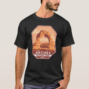 アーチズナショナルパークユタデリケートアーチアートレトロ Tシャツ