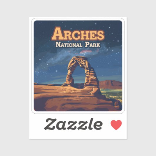 アーチズナショナルパークユタデリケートアーチモアブ シール (シート)