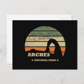 アーチズナショナルパークユタデリケートアーチヴィンテージ シーズンポストカード (正面/裏面)
