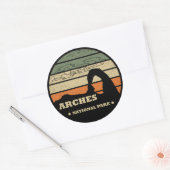 アーチズナショナルパークユタデリケートアーチヴィンテージ ラウンドシール (封筒)