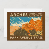 アーチズナショナルパークユタパークアベニュートレイル3 ポストカード (正面/裏面)
