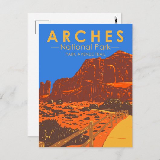 アーチズナショナルパークユタパークアベニュートレイル ポストカード (正面/裏面)