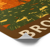 アーチズナショナルパークユタブロークンアーチトレイルレトロ ポスター (角)