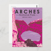 アーチズナショナルパークユタブロークンアーチヴィンテージ ポストカード (正面/裏面)