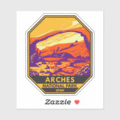 アーチズナショナルパークユタランドスケープヴィンテージ シール (シート)