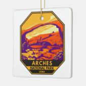 アーチズナショナルパークユタランドスケープヴィンテージ セラミックオーナメント (左)