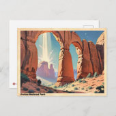 アーチズナショナルパークユタヴィンテージ旅行 ポストカード (正面/裏面)