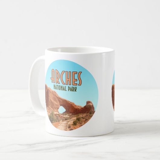アーチズナショナルパークユタヴィンテージ コーヒーマグカップ (正面左)