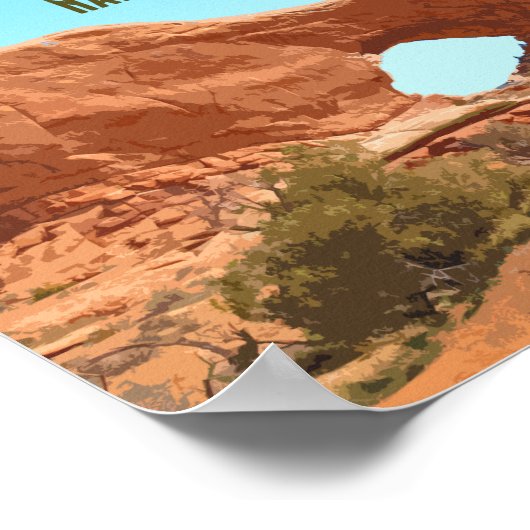 アーチズナショナルパークユタヴィンテージ ポスター (角)