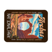 アーチズナショナルパークユタ動揺してー マグネット (横)