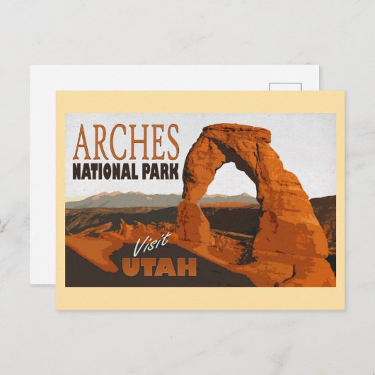 アーチズナショナルパークユタ統一された州旅行 ポストカード (正面/裏面)
