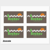 アーチズナショナルパークレトロ 長方形シール (シート)