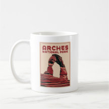 アーチズナショナルパークヴィンテージトラベルアート